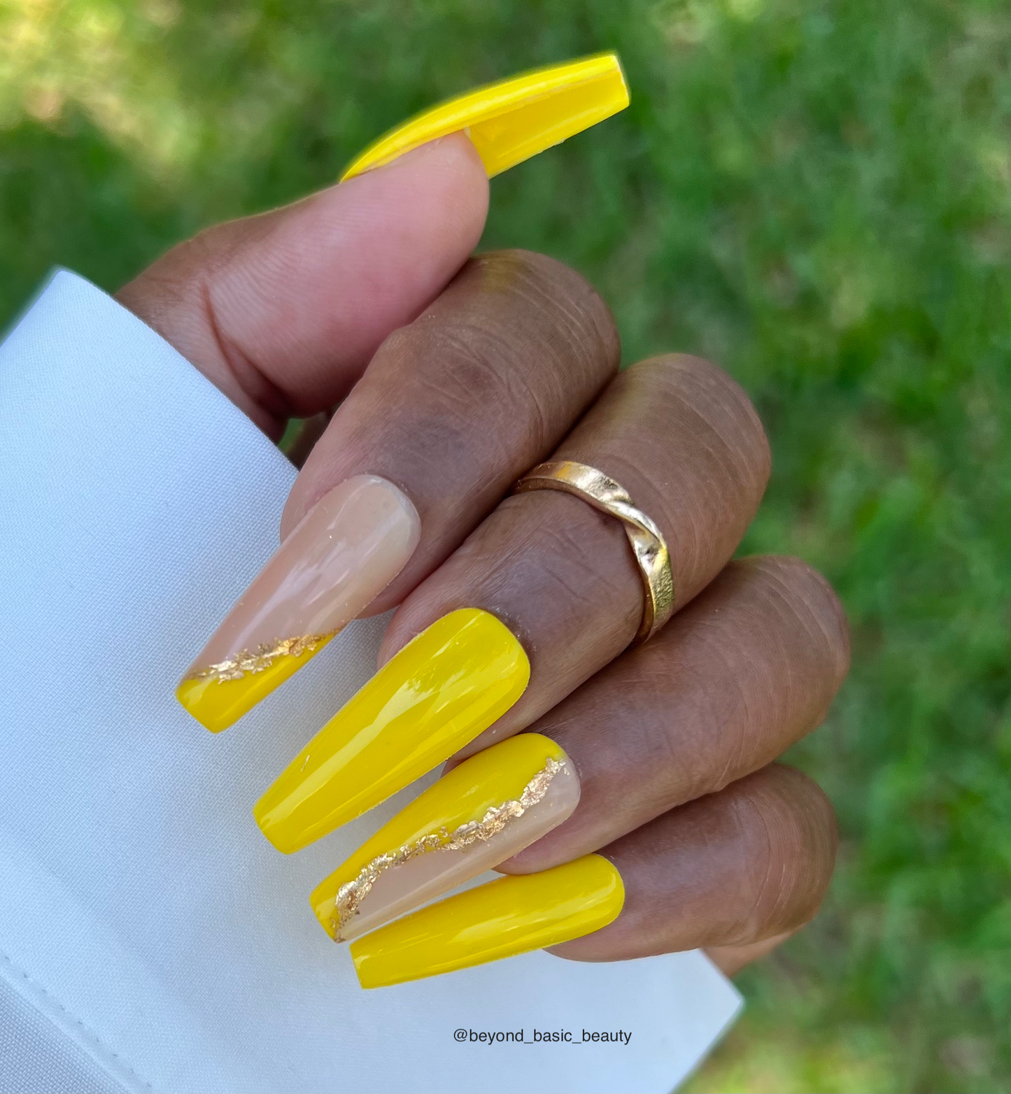 Yellow with Gold Accent