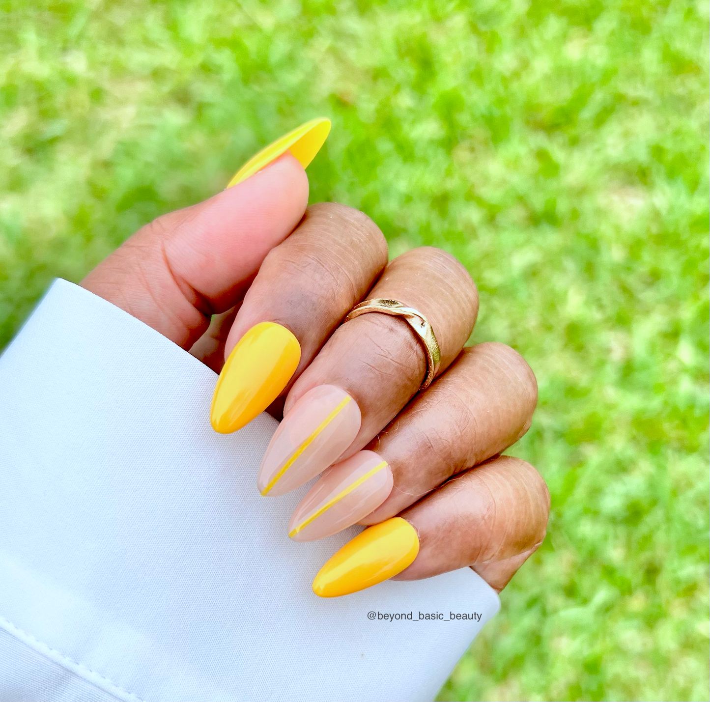 Yellow with Line Accent