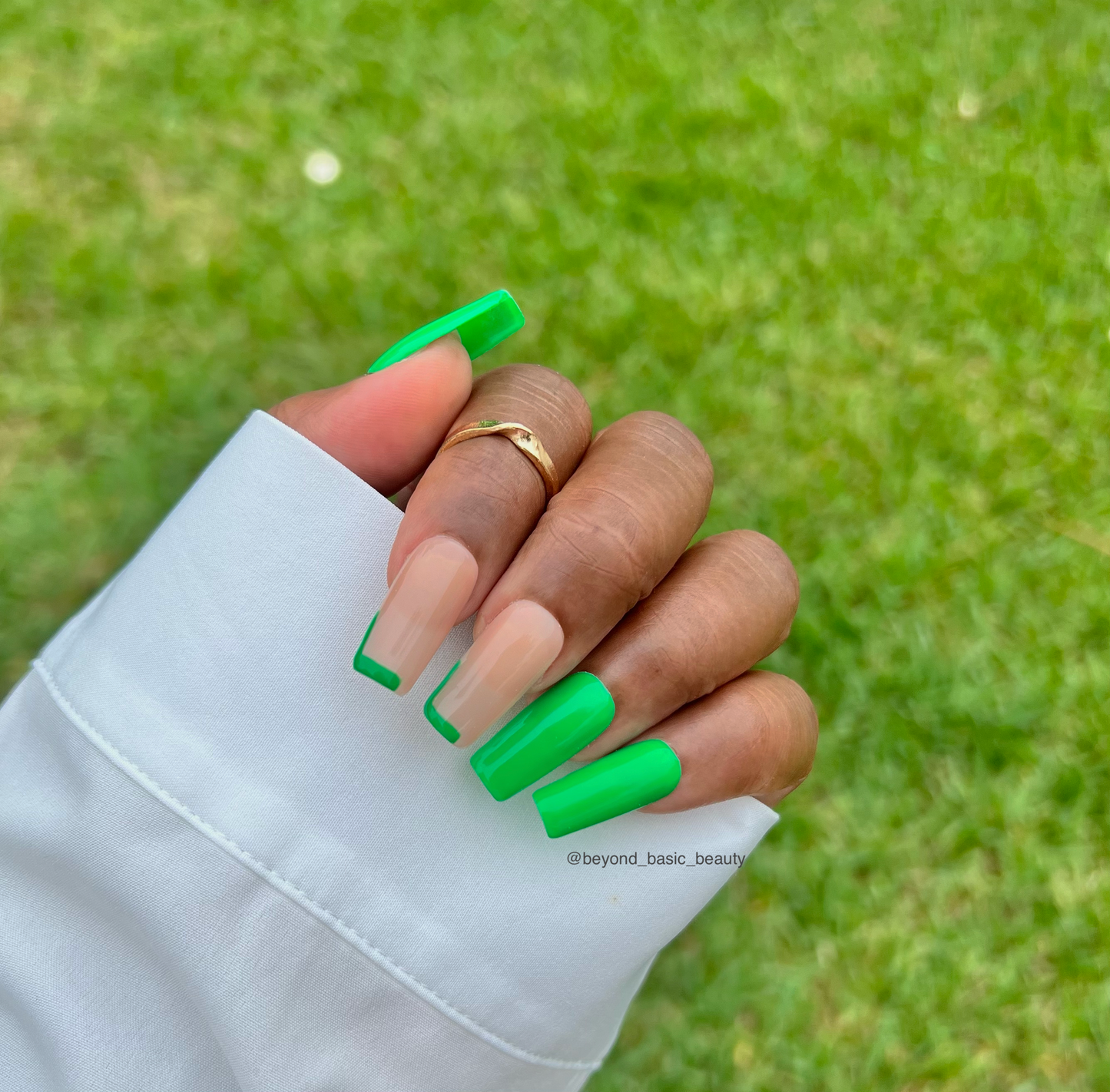 Green with Line Accent